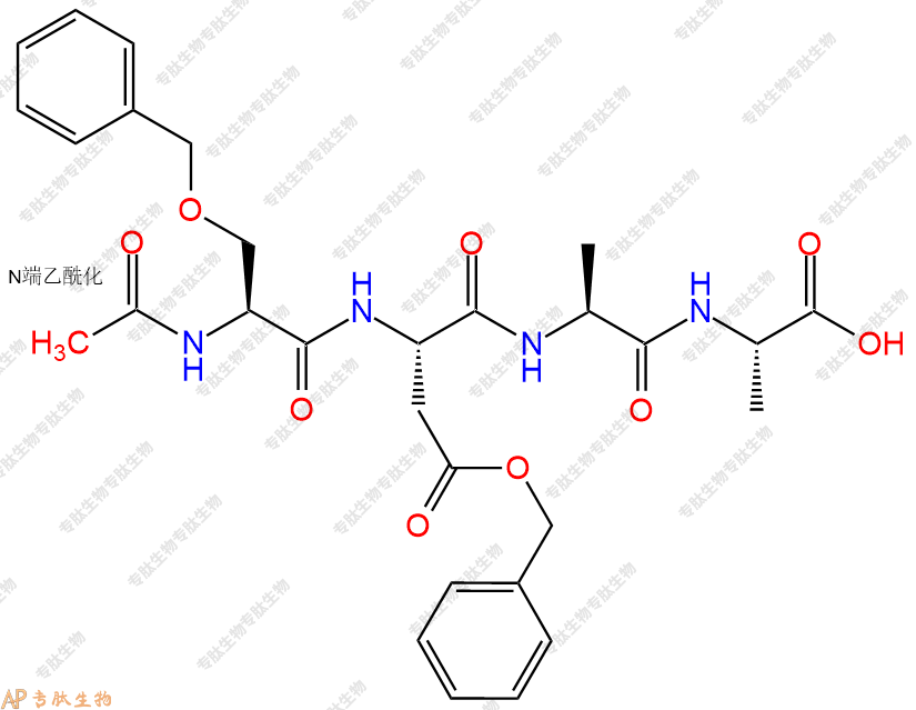 專肽生物產(chǎn)品四肽Ac-Ser(Bzl)-Asp(OBzl)-Ala-Ala67436-73-1
