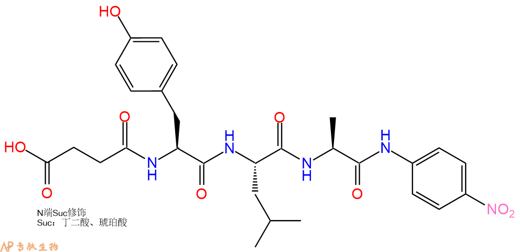 專肽生物產(chǎn)品三肽Suc-Tyr-Leu-Ala-對硝基苯胺82155-56-4
