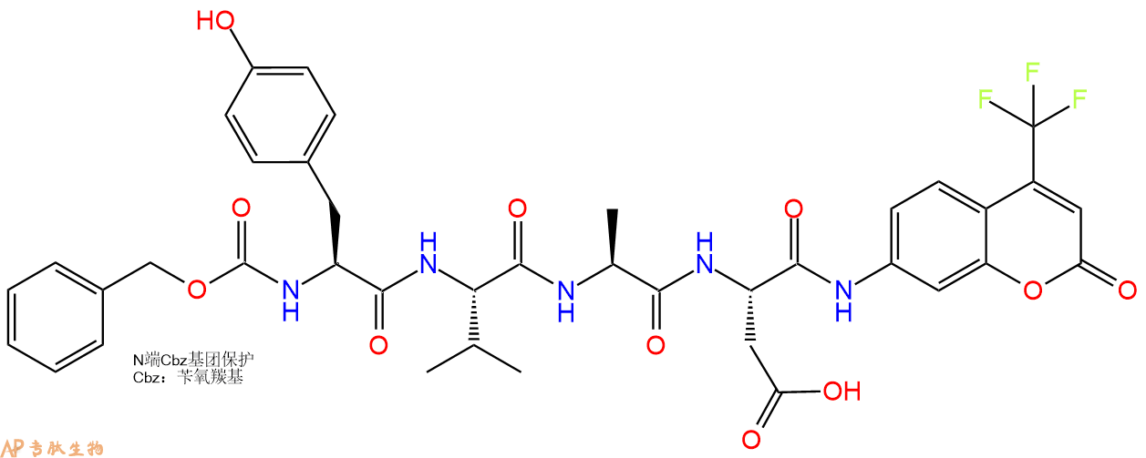 專肽生物產(chǎn)品AFC修飾多肽：PASE-1 Substrate (AFC); Z-Tyr-Val-Ala-Asp-AFC201608-13-1
