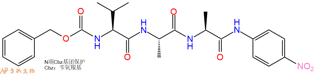 專肽生物產(chǎn)品三肽Cbz-Val-Ala-Ala-對硝基苯胺117507-16-1