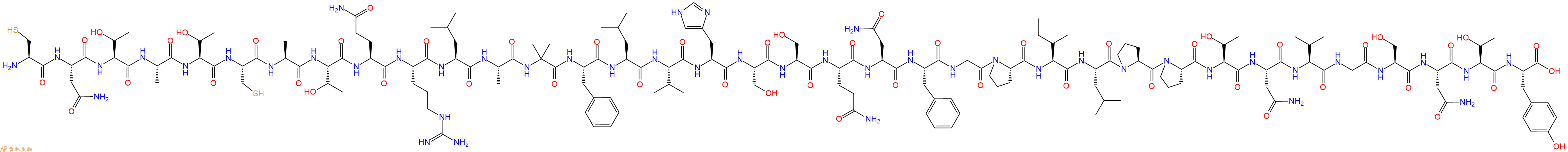專(zhuān)肽生物產(chǎn)品H2N-Cys-Asn-Thr-Ala-Thr-Cys-Ala-Thr-Gln-Arg-Leu-Al