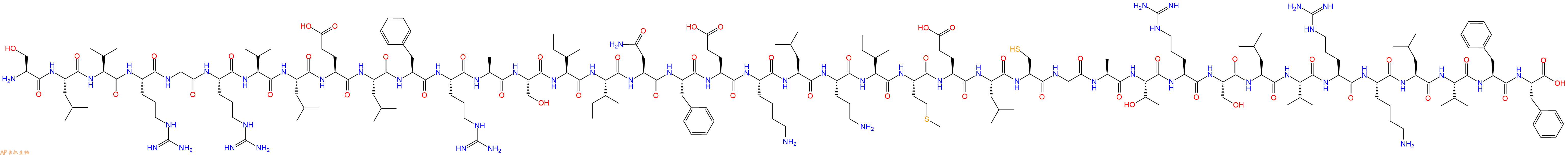 專肽生物產(chǎn)品H2N-Ser-Leu-Val-Arg-Gly-Arg-Val-Leu-Glu-Leu-Phe-Arg-Ala-Ser-Ile-Ile-Asn-Phe-Glu-Lys-Leu-Orn-Ile-Met-Glu-Leu-Cys-Gly-Ala-Thr-Arg-Ser-Leu-Val-Arg-Lys-Leu-Val-Phe-Phe-OH